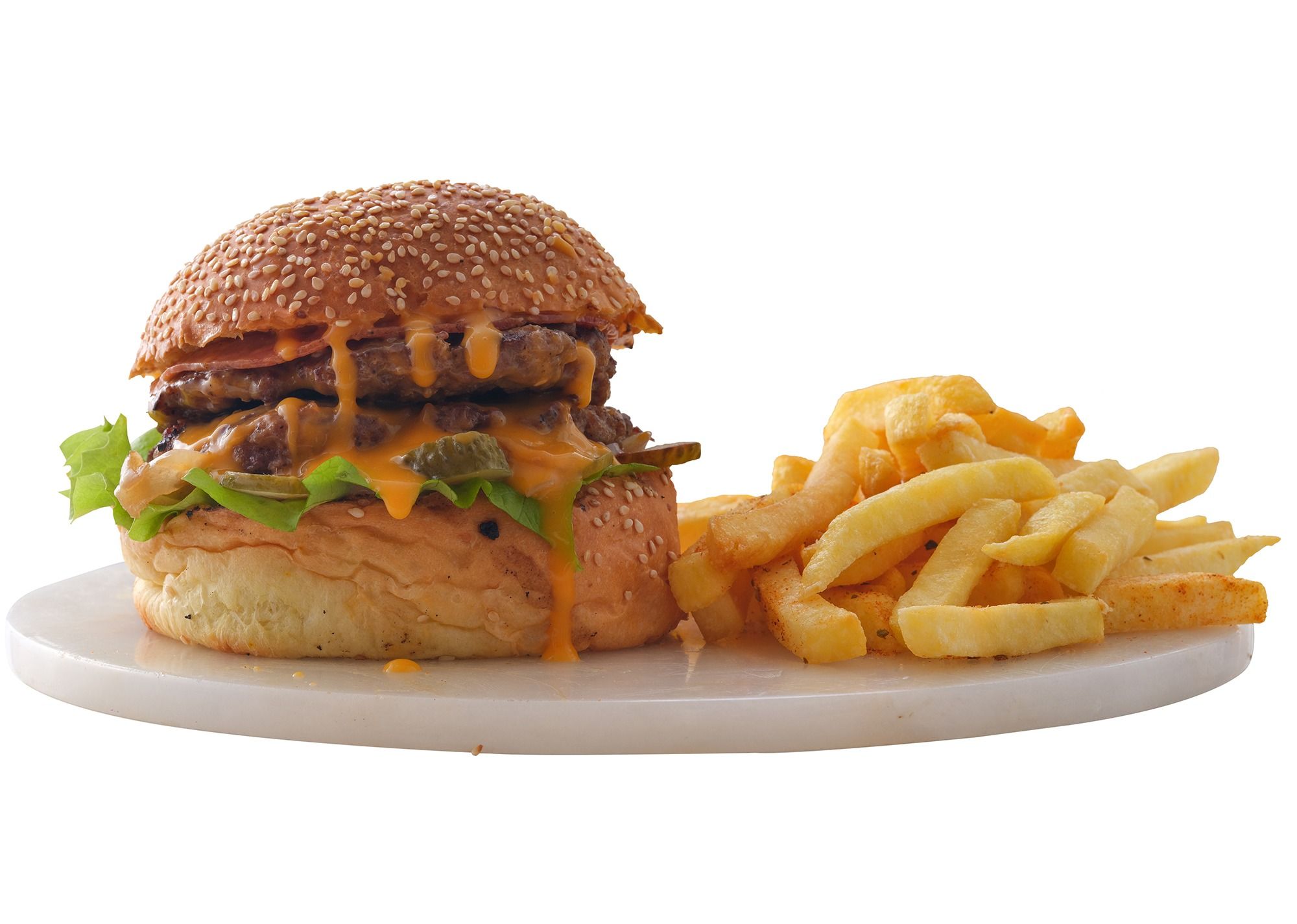 150 GRAM KASAP CHEESBURGER + PATATES 