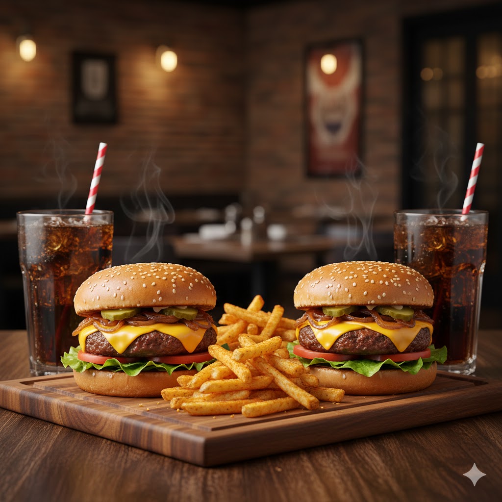 Alivya Duo: Cheese Burger  İkili Fırsat  Menüsü